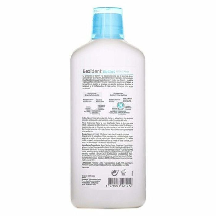 ISDIN Bexident Encías Colutorio Uso Diario 500 ml | Previene Gingivitis, Sangrado e Inflamación | Sin Alcohol ni Gluten 1 ISDIN Bexident Encías Colutorio Uso Diario 500 ml | Previene Gingivitis, Sangrado e Inflamación | Sin Alcohol ni Gluten 1