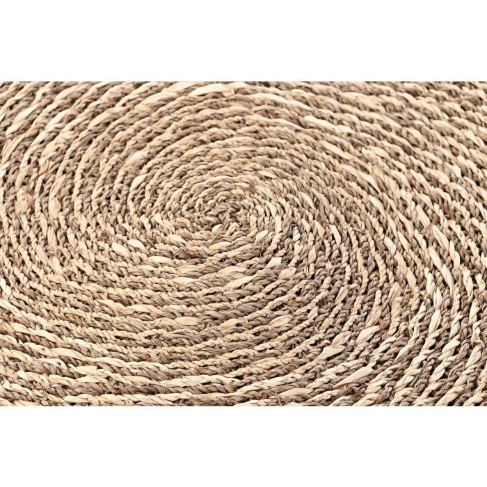 DKD Home Decor Alfombra Decorativa Boho Beige de Seagrass, Fibra de Maíz y Poliéster 150 x 150 cm 2 DKD Home Decor Alfombra Decorativa Boho Beige de Seagrass, Fibra de Maíz y Poliéster 150 x 150 cm 2