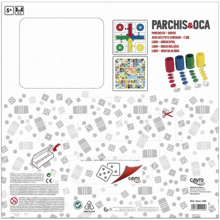 Tablero de Parchís y Oca Cayro Multicolor 250 g 16