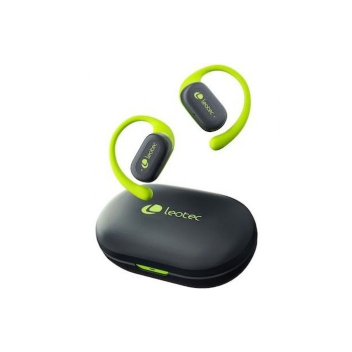 LEOTEC LETWS01G Auriculares De Oreja Abierta Inalámbricos Zenit Sport Bluetooth 6 IPX5 con Cancelación de Ruido (ENC)