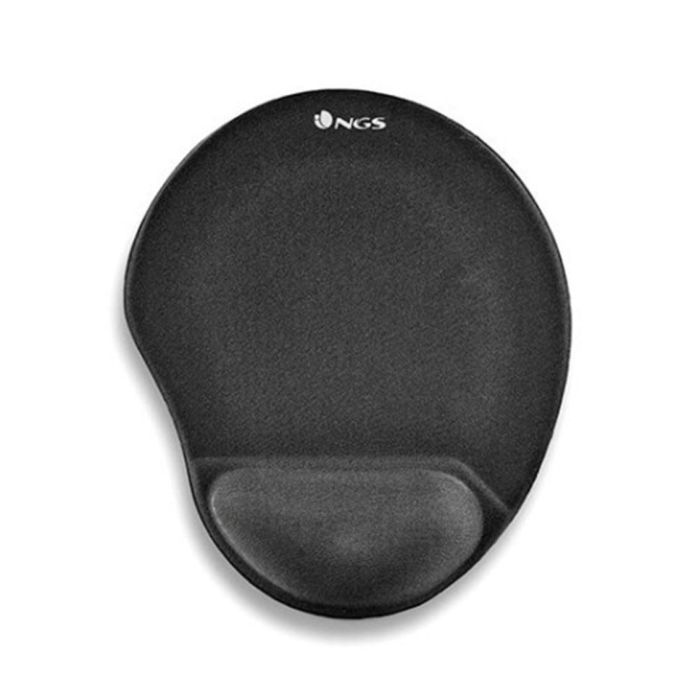 NGS Alfombrilla Mouse Pad Kilim Gel Negro, 250x210 mm, de Microfibra con Base Antideslizante