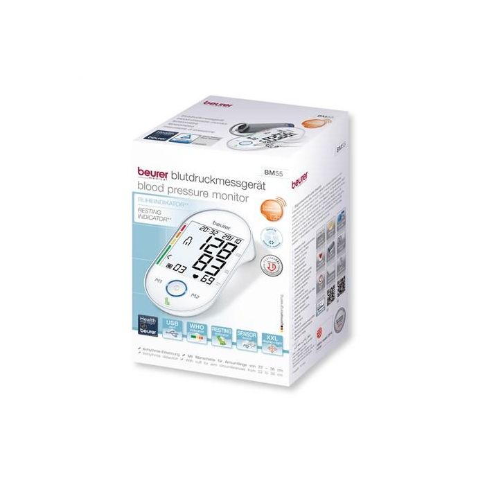 Beurer BM-55 Tensiómetro de Brazo con App Health Manager, Medición Precisa y HSD 1 Beurer BM-55 Tensiómetro de Brazo con App Health Manager, Medición Precisa y HSD 1