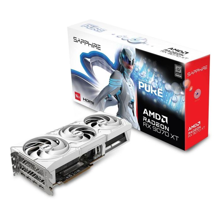 Sapphire Tarjeta Gráfica PURE RX 9070 XT GAMING OC AMD Radeon RX 9070 XT 16GB GDDR6 256BIT 2HDMI+2DP 3 Ventiladores 11348-02-20G 2 Sapphire Tarjeta Gráfica PURE RX 9070 XT GAMING OC AMD Radeon RX 9070 XT 16GB GDDR6 256BIT 2HDMI+2DP 3 Ventiladores 11348-02-20G 2