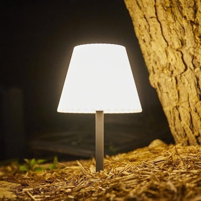 Lámpara de mesa solar 2 en 1 para plantar o colocar - LUMISKY - BOUFFANT - H62 cm - LED blanco regulable 3 Lámpara de mesa solar 2 en 1 para plantar o colocar - LUMISKY - BOUFFANT - H62 cm - LED blanco regulable 3