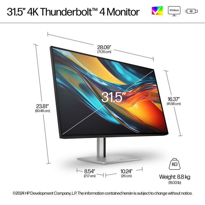 HP Series 7 Pro 31.5 inch 4K Thunderbolt 4 Monitor - 732pk 17 HP Series 7 Pro 31.5 inch 4K Thunderbolt 4 Monitor - 732pk 17