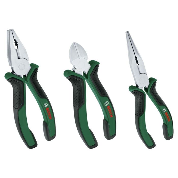 Bosch BOS4059952655857 Juego de 3 Alicates: universales, punta larga, corte diagonal, duraderos, ergonómicos 7 Bosch BOS4059952655857 Juego de 3 Alicates: universales, punta larga, corte diagonal, duraderos, ergonómicos 7