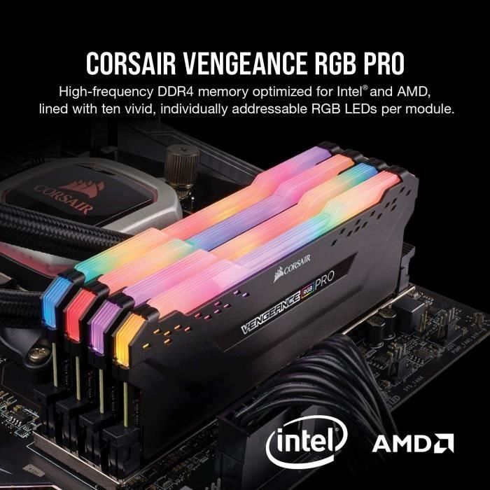 Corsair CMW32GX4M2E3200C16 Memoria RAM DDR4 Vengeance RGB PRO 32GB (2x16GB) 3200MHz CL16 3 Corsair CMW32GX4M2E3200C16 Memoria RAM DDR4 Vengeance RGB PRO 32GB (2x16GB) 3200MHz CL16 3