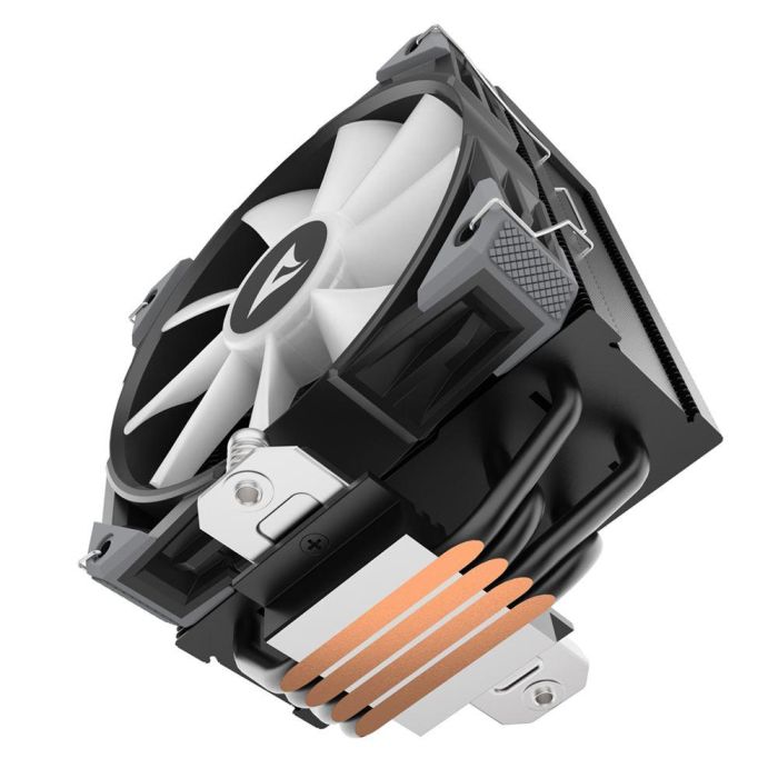 Sharkoon A40 RGB Refrigerador de CPU de torre única, Ventilador 120mm RGB con efecto espejo, 4 tubos de calor, TDP 220W, Negro 4 Sharkoon A40 RGB Refrigerador de CPU de torre única, Ventilador 120mm RGB con efecto espejo, 4 tubos de calor, TDP 220W, Negro 4