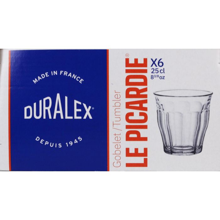 Duralex Set 6 Vasos Transparentes 25 cl Colección Picardie (12 Cajas) 2