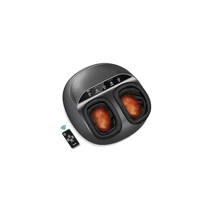 Renpho PEU-RP-FM058R-BK Masajeador de Pies Shiatsu Compacto con Mando a Distancia Negro