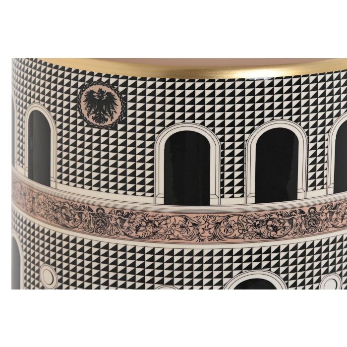 DKD Home Decor Jing door Tibor Item Home Porcelana Multicolor Blanco Dorado Melocoton 20 x 25 x 20 cm 3