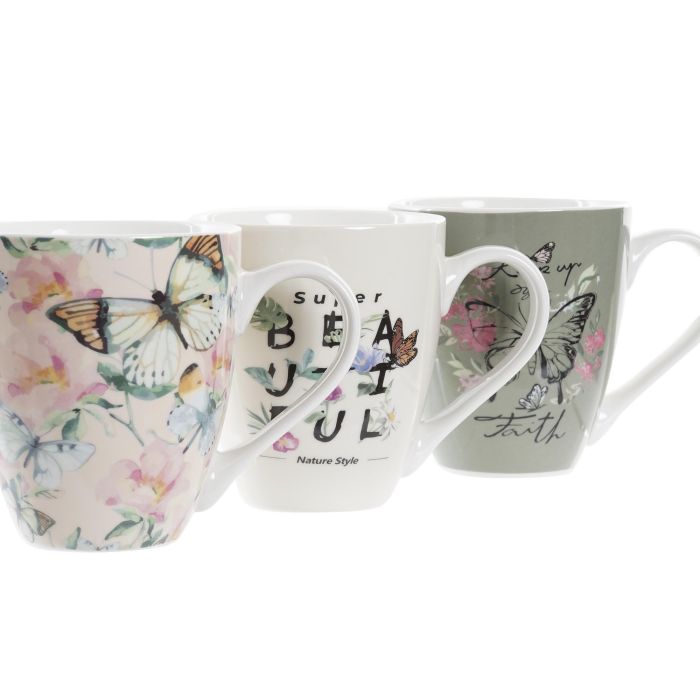 DKD Home Decor Greature 3 Mug Shabby Rosa Beige Porcelana New Bone 550ml (12 Unidades) 14.5 x 11.3 x 14.5 cm 1 DKD Home Decor Greature 3 Mug Shabby Rosa Beige Porcelana New Bone 550ml (12 Unidades) 14.5 x 11.3 x 14.5 cm 1
