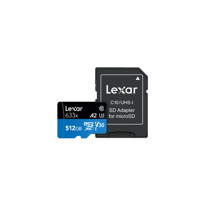 Lexar 633x 512 GB MicroSDXC UHS-I Clase 10 2 Lexar 633x 512 GB MicroSDXC UHS-I Clase 10 2