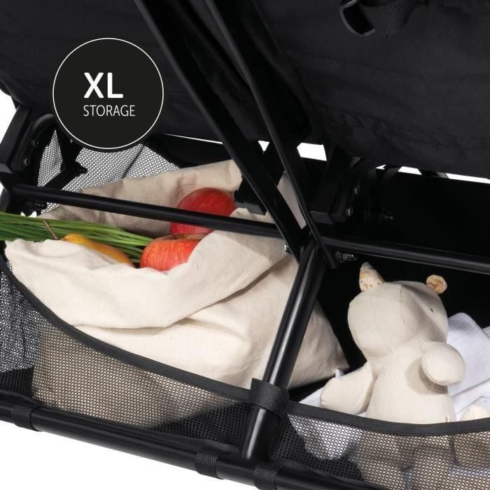 Hauck Cochecito Doble Swift X Duo Negro – Ultraligero, Compacto, Plegado con Una Mano, desde Nacimiento hasta 3 Años 5