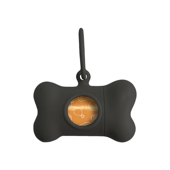 United Pets Dispensador de bolsas para heces Bon Ton Classic Negro con rollo 10 bolsas biodegradables y reciclables polipropileno 8x4.2x5 cm