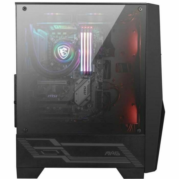 MSI MAG Forge 100M Midi Tower Negro Transparente con Iluminación Púrpura y Panel de Vidrio Templado para PC Gaming 42