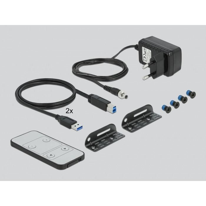 DeLOCK HDMI KVM Switch 4K 60Hz con USB 3.0 y Audio 2