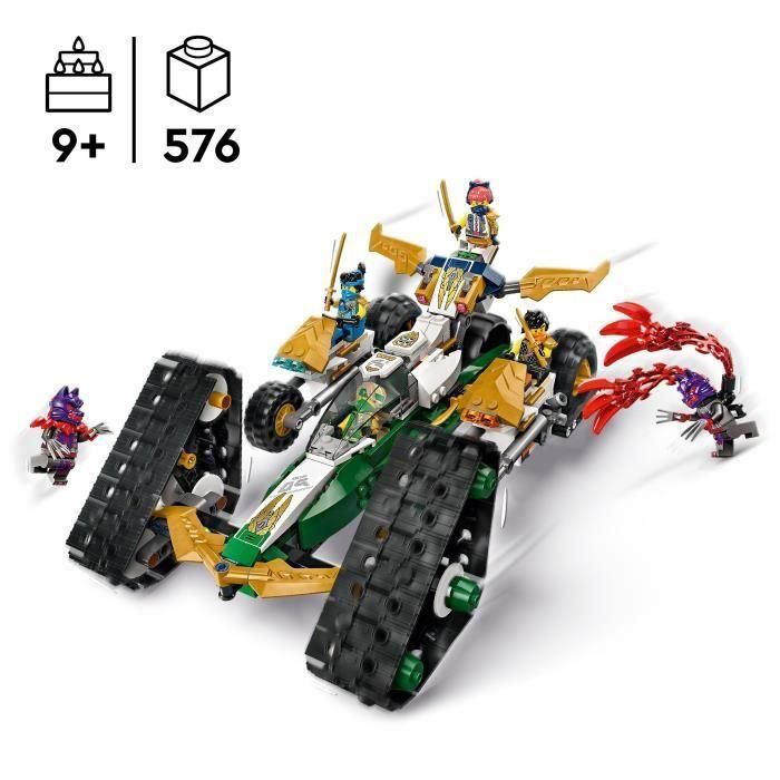 LEGO NINJAGO 71820 Vehículo combinado del Equipo Ninja: planeador, coche de carreras o motocicletas 1