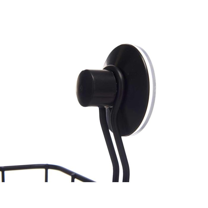 Soporte Pared Esquinero Metal Negro Mate Ventosa Berilo 13X17CM (12 Unidades) 2 Soporte Pared Esquinero Metal Negro Mate Ventosa Berilo 13X17CM (12 Unidades) 2
