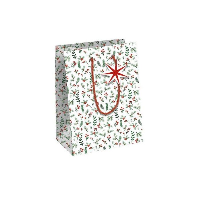 Bolsa De Papel Clairefontaine Kraft Decorado 25X22X10 Cm Cosi Navidad Pack De 6
