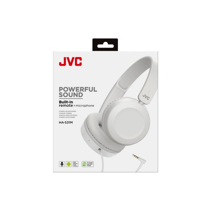 Auriculares JVC HA-S31M/ con Micrófono/ Jack 3.5/ Blancos 4