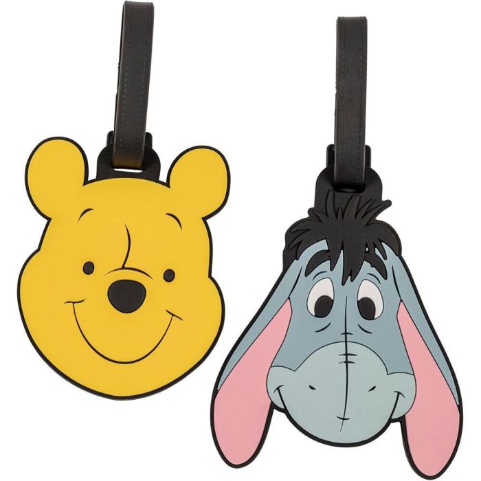 PEERS HARDY Set 2 Etiquetas de Equipaje Winnie the Pooh Disney Silicona 1