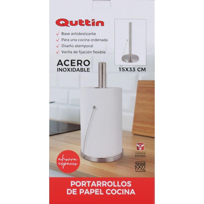 Portarrollo de Cocina en Acero Quttin - Confortime (12 Unidades) 1 Portarrollo de Cocina en Acero Quttin - Confortime (12 Unidades) 1