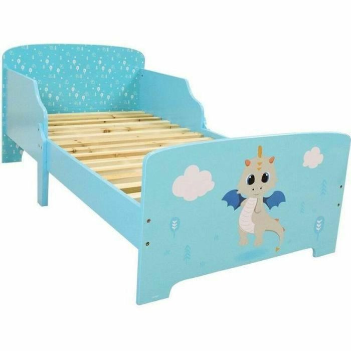 Fun House Cama Infantil con Lamas LEON THE DRAGON, Ideal Transición de Cuna a Cama Grande, 140 x 70 cm, Madera MDF 0 Fun House Cama Infantil con Lamas LEON THE DRAGON, Ideal Transición de Cuna a Cama Grande, 140 x 70 cm, Madera MDF 0