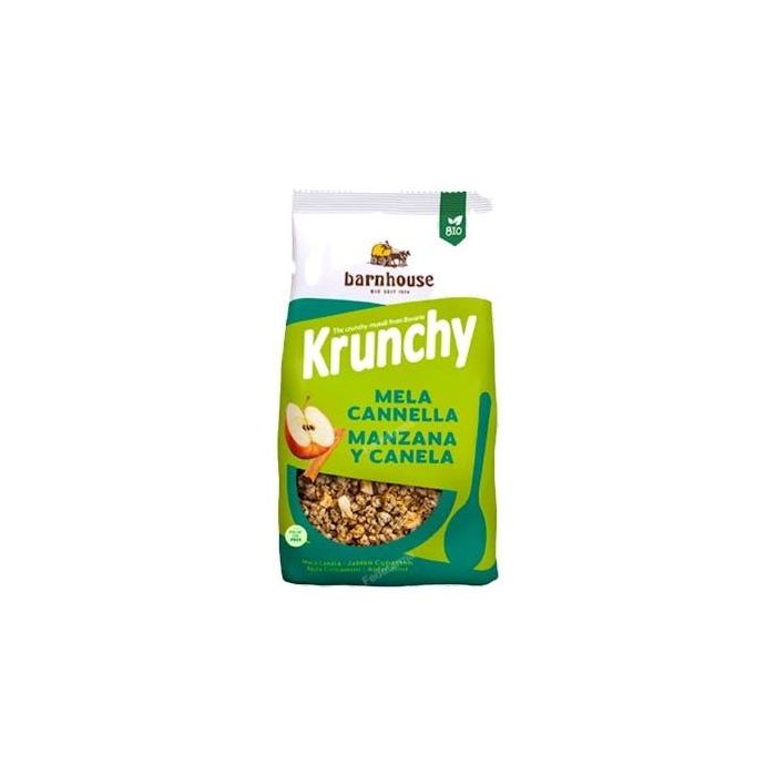 BARNHOUSE Muesli Krunchy Sun Manzana-Canela Bio 750g - Vegano y Crujiente, con Avena y Fruta