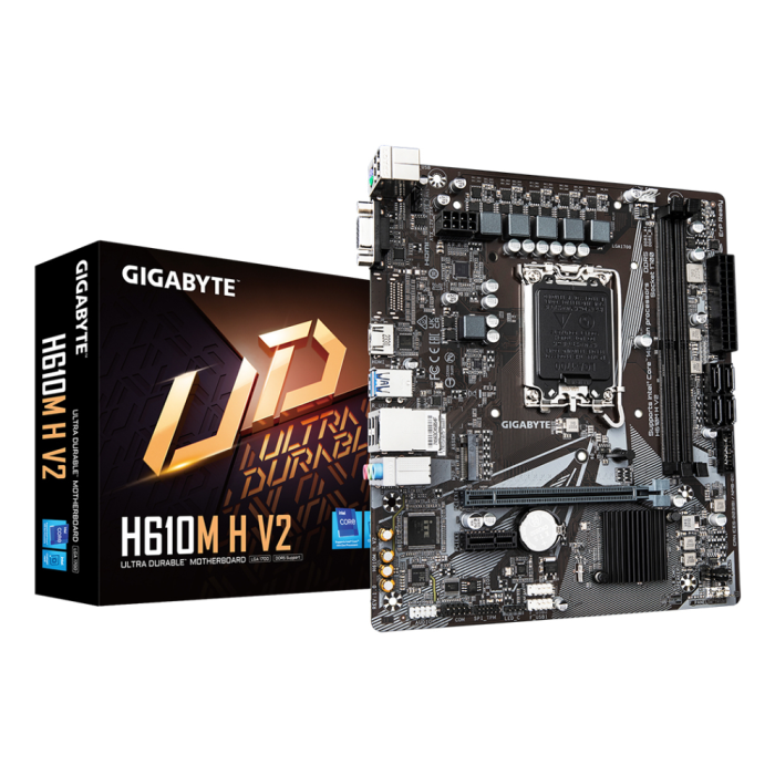 GIGABYTE H610M H V2 Placa Base Intel H610 LGA 1700 micro ATX DDR5 para PC GIGABYTE H610M H V2 Placa Base Intel H610 LGA 1700 micro ATX DDR5 para PC