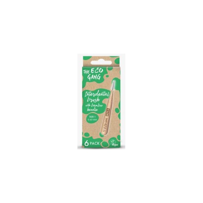 THE ECO GANG Cepillo Interdental Bambú Nº1 0.4mm 6 Unidades para Higiene Bucal Diaria