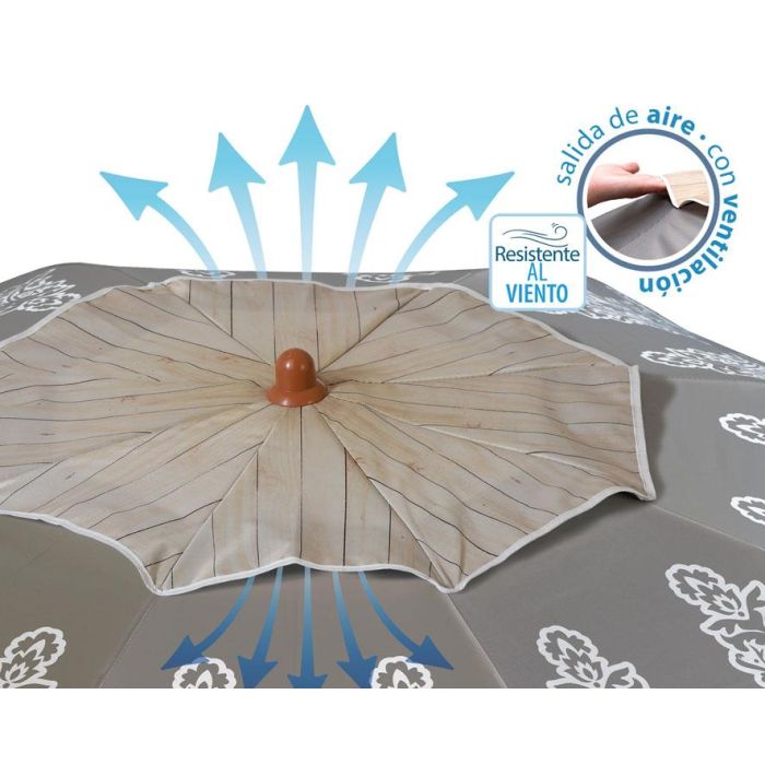 Atosa Sombrilla de Playa de Aluminio con UPF 50+, Gris Oscuro, 180 cm 5 Atosa Sombrilla de Playa de Aluminio con UPF 50+, Gris Oscuro, 180 cm 5