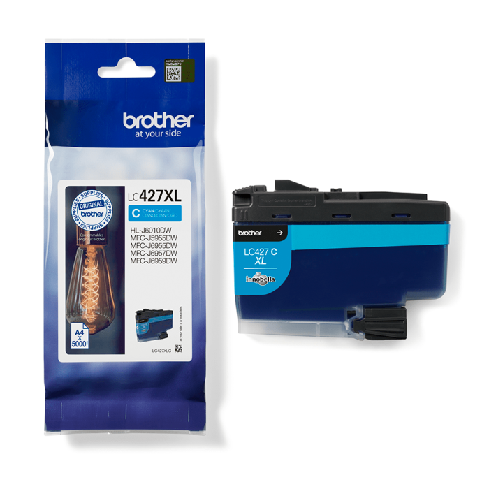 BROTHER cartucho de tinta cian de larga duracion para la mfcj5955dw y mfcj6955dw/LC427XLC 2 BROTHER cartucho de tinta cian de larga duracion para la mfcj5955dw y mfcj6955dw/LC427XLC 2