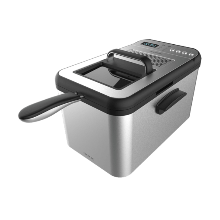 Cecotec Cleanfry Luxury 4000 Freidora Independiente 4,2 L 3270 W con Filtro OilCleaner y 5 Modos, Negro/Acero Inoxidable
