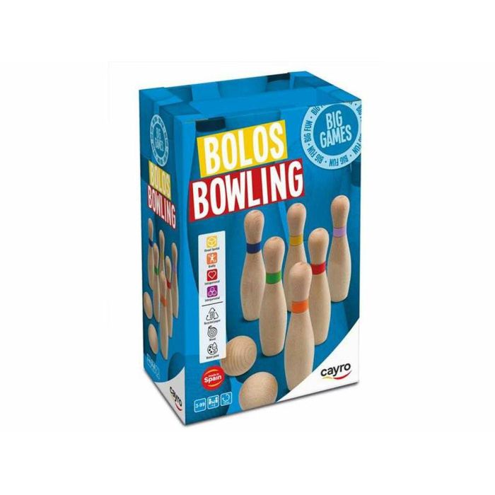 Cayro Juego de Bolos para Niños de 3+ Años. Incluye Idiomas: Español, Inglés, Francés, Italiano, Portugués, Alemán. 1