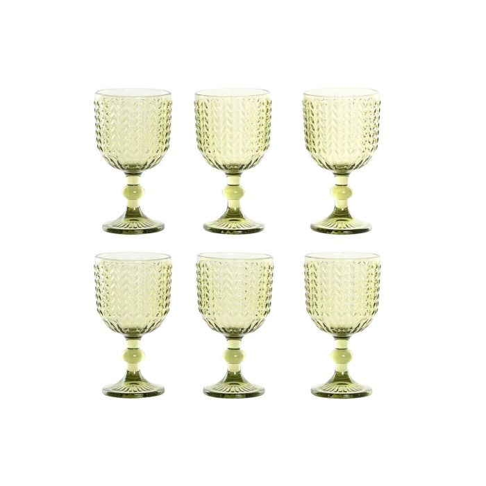 Copa Basicos DKD Home Decor Verde 8.8 x 16.3 x 8.8 cm Set de 6 Copa Basicos DKD Home Decor Verde 8.8 x 16.3 x 8.8 cm Set de 6
