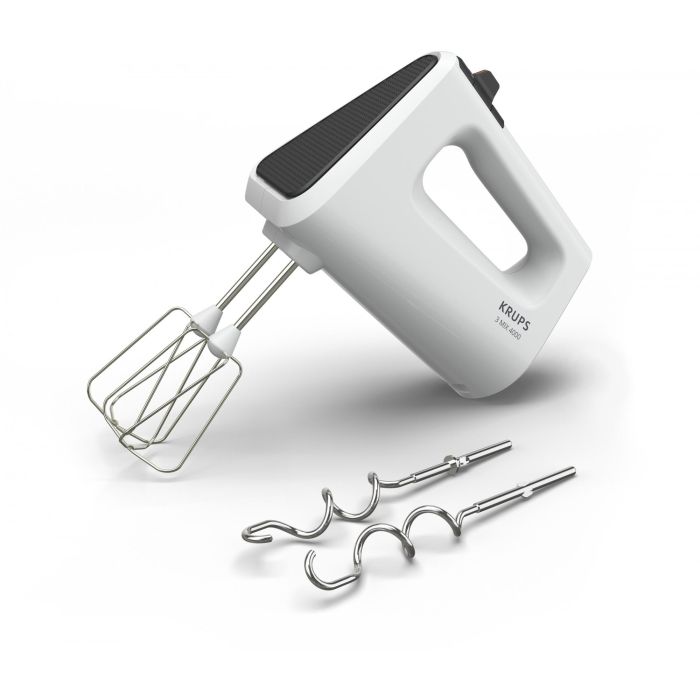 Krups GN 4001 Batidora de mano 3 Mix 4000 blanca, con funciones de amasar y mezclar, 450W de potencia