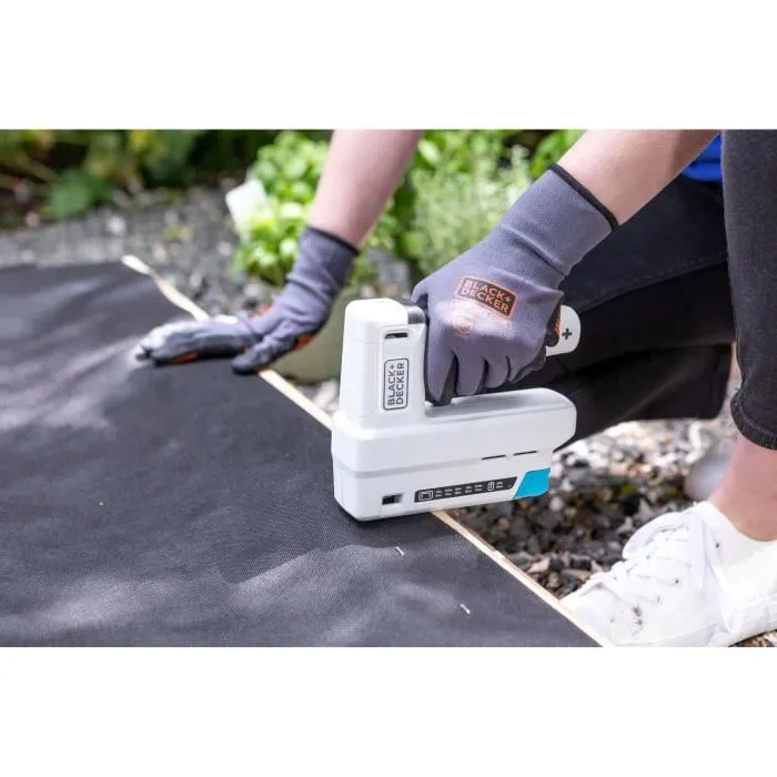 Black+Decker Grapadora/Clavadora BCN115-XJ 3,6V con Batería de Litio Integrada, Carga USB-C, Luz LED y Clavos/Grapas Incluidos 5