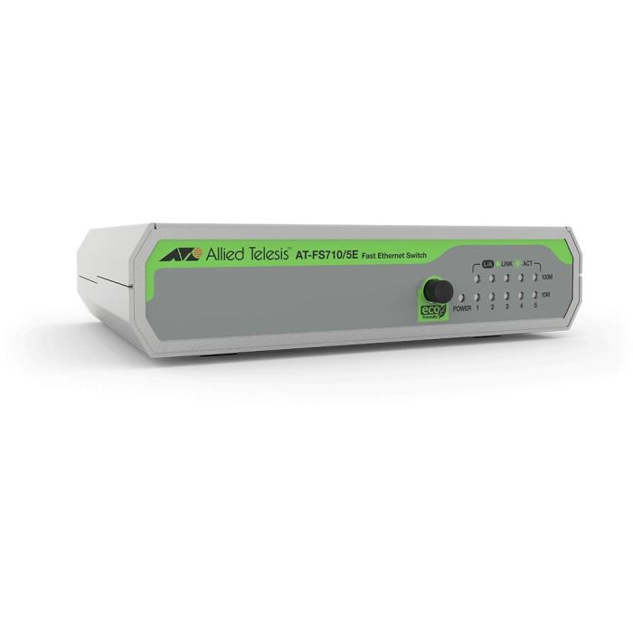 Allied Telesis FS710/5E Switch No Administrado 5 Puertos Fast Ethernet 10/100, Full Dúplex, Montaje en Pared