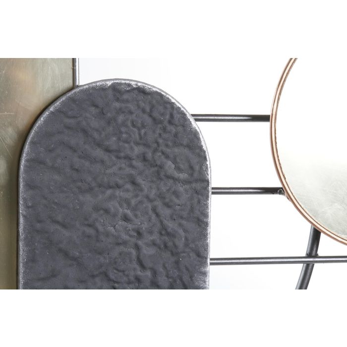 Decoración de Pared DKD Home Decor Gris Dorado Metal PVC Moderno (130 x 5 x 80,6 cm) 2