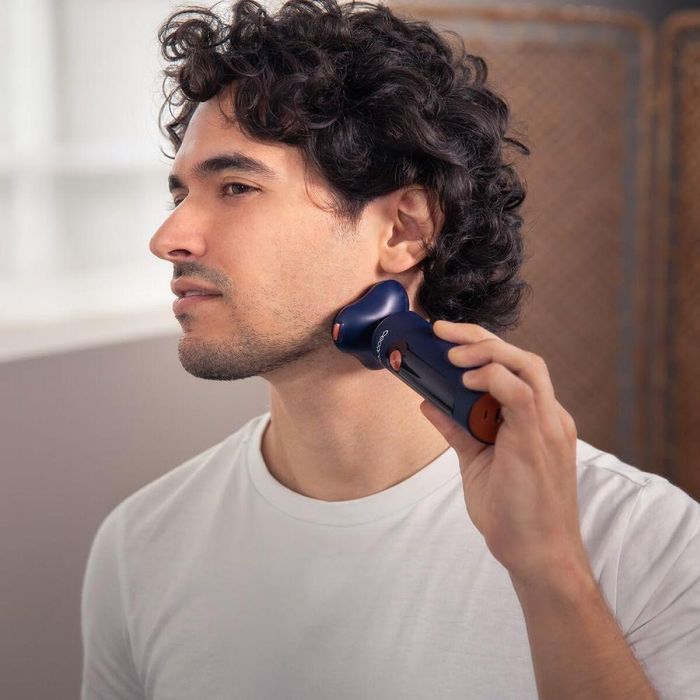 Cecotec Afeitadora eléctrica PrecisionCare Aluminium Pro azul titanio LCD 80min IPX6 base 5