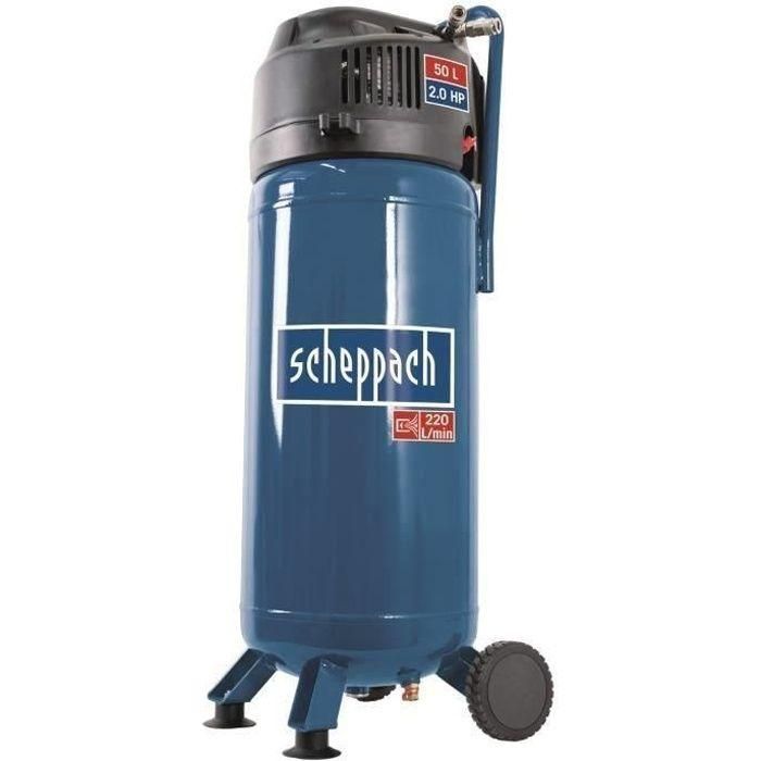 Compresor de aire vertical sin aceite - SCHEPPACH - HC51V - 50L - 1500 W - 220 L/min - 10 bares