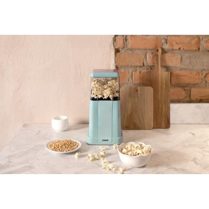 Máquina de palomitas de maíz - LIVOO - DOM497 - 1200W - Hasta 100 g de granos - Azul 3 Máquina de palomitas de maíz - LIVOO - DOM497 - 1200W - Hasta 100 g de granos - Azul 3