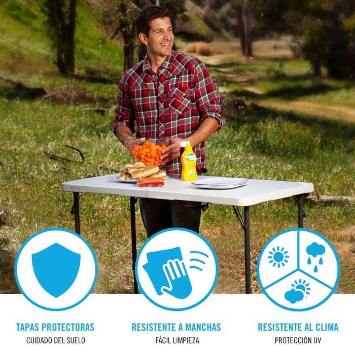 Color Baby Mesa Plegable Maletín 4 Posiciones 122x61x56 cm 3