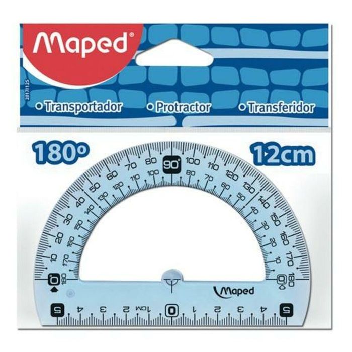Semicírculo Maped Geometric 180º Set Plástico (12 Unidades) 1 Semicírculo Maped Geometric 180º Set Plástico (12 Unidades) 1