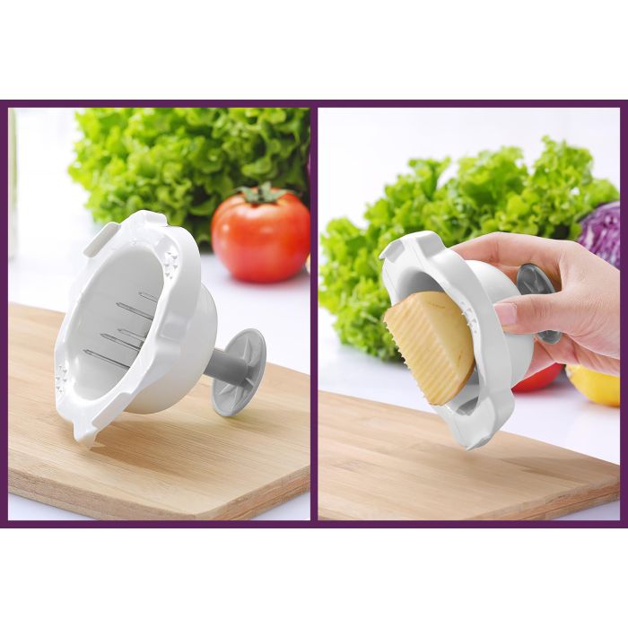 Quttin Mandolina de Cocina con 5 Funciones, 27.8 cm Largo, 11.5 cm Ancho, 3 cm Alto (12 Unidades) 4