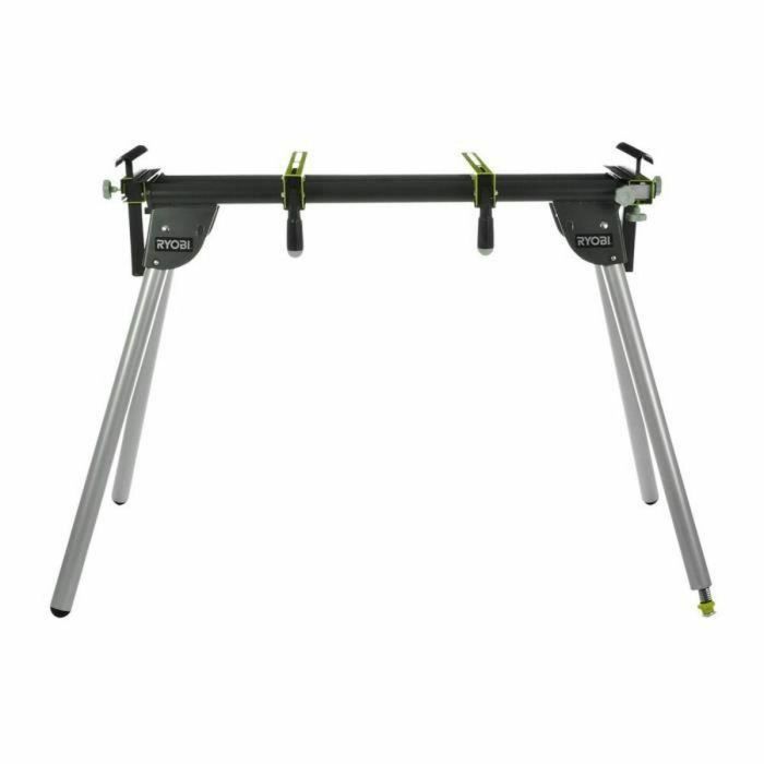 Ryobi RLS02 Banco de Trabajo Extensible con Carga Máx. de 180 kg, Altura 850 mm, Extensiones 2160 mm, Soporte de Sierra Ajustable, Compatible con Sierras de Ingletes