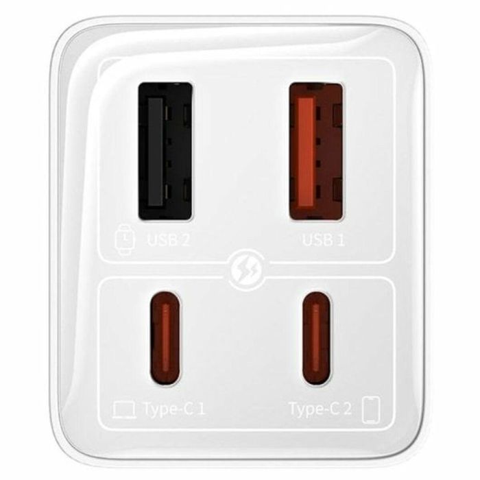 Cargador de Pared Baseus P10162701213-00 Blanco 2 Cargador de Pared Baseus P10162701213-00 Blanco 2