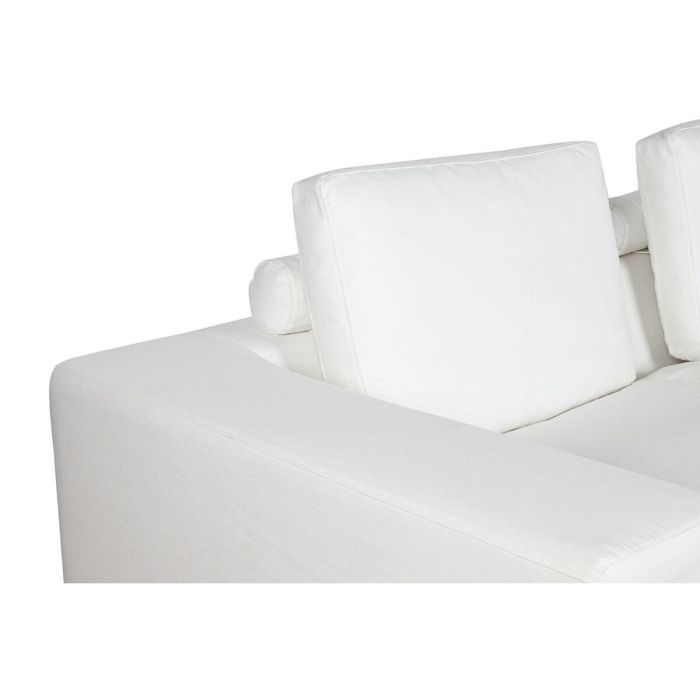 DKD Home Decor Sofá Moderno Blanco de Poliéster y Pluma Desenfundable Desmontable 286 cm Ancho, 95.5 cm Profundidad, 57 cm Alto 5