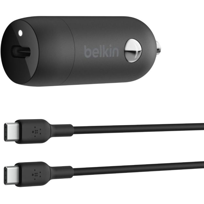 Belkin CCA004bt1MBK-B6 Cargador de coche USB-C de 30W con cable de 1m, compatible con Portátil, Smartphone, Tableta